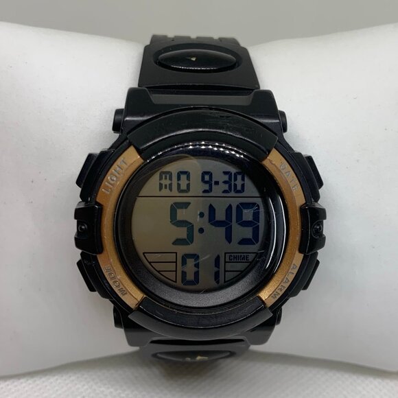 Lavaredo men digital watch black tone 44mm day date alarm chrono running - Picture 1 of 7